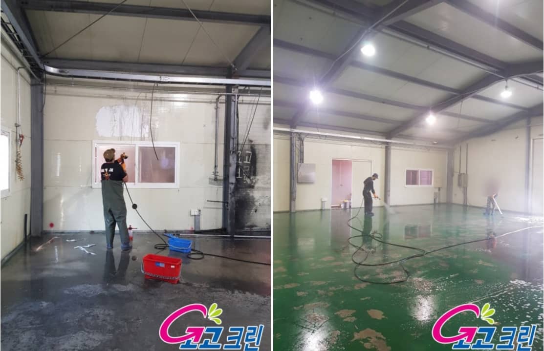 일산공장청소 기름때 쇠가루 분진청소 두번째 사진