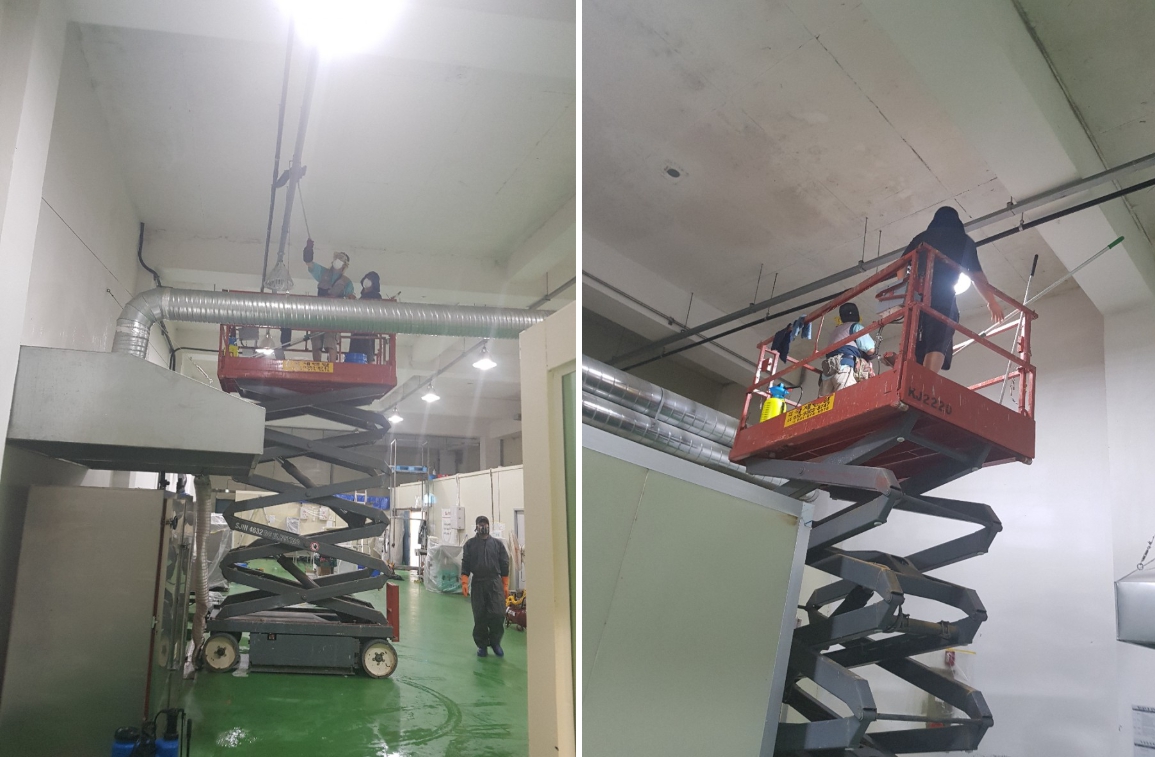 김포공장 곰팡이제거 두번재 작업사진